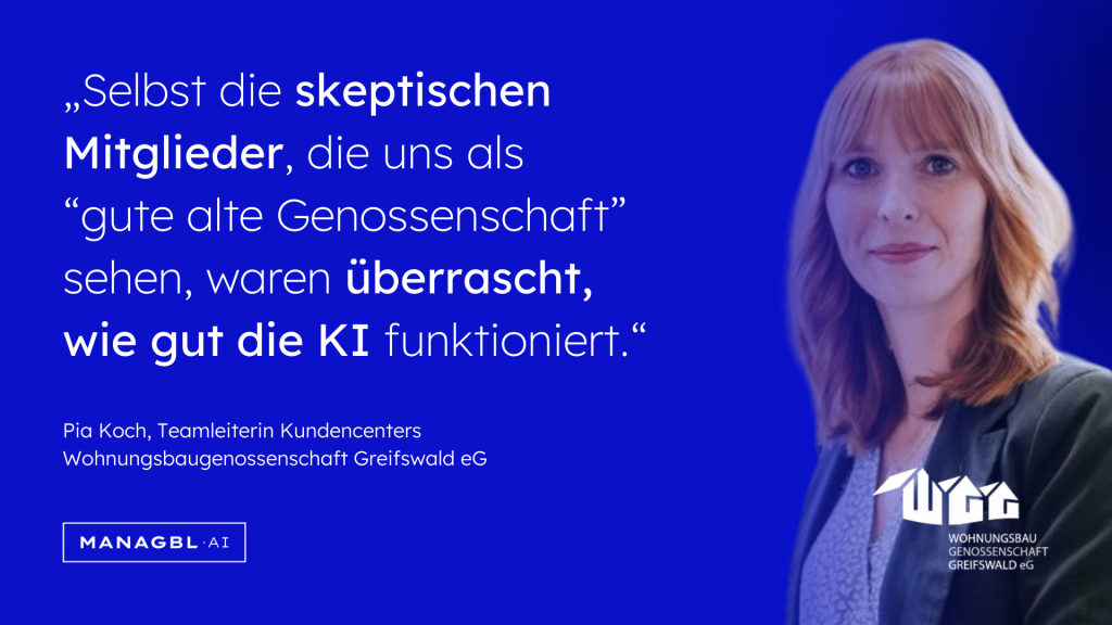Pia Koch, Teamleiterin Kundencenters Wohnungsbaugenossenschaft Greifswald eG