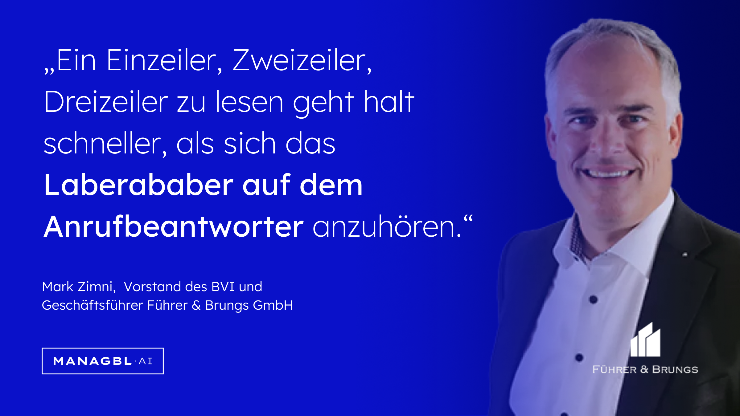 Mark Zimni Führer & Brungs Hausverwaltung Case Study MANAGBL.AI